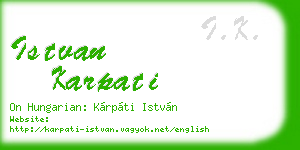 istvan karpati business card