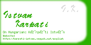 istvan karpati business card